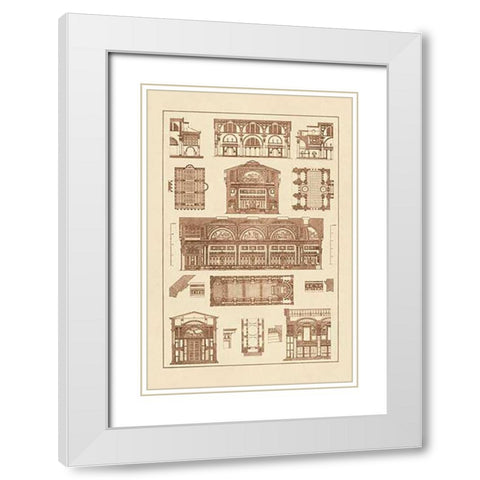Interiors With Cross Vaults and Cupola Vaulting White Modern Wood Framed Art Print with Double Matting by Buhlmann, J.