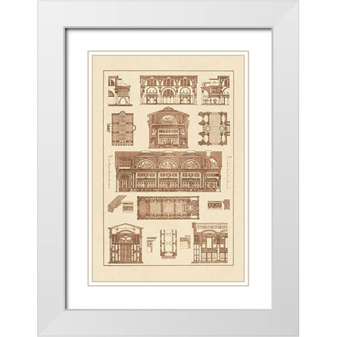 Interiors With Cross Vaults and Cupola Vaulting White Modern Wood Framed Art Print with Double Matting by Buhlmann, J.