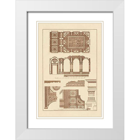 Covered Ceiling, Hotel de Villa White Modern Wood Framed Art Print with Double Matting by Buhlmann, J.