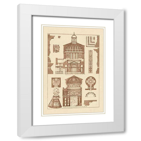 Domical Vaulting of the Renaissance White Modern Wood Framed Art Print with Double Matting by Buhlmann, J.