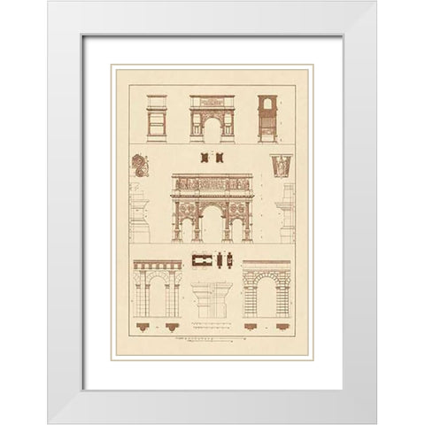 Arches and Arcades White Modern Wood Framed Art Print with Double Matting by Buhlmann, J.