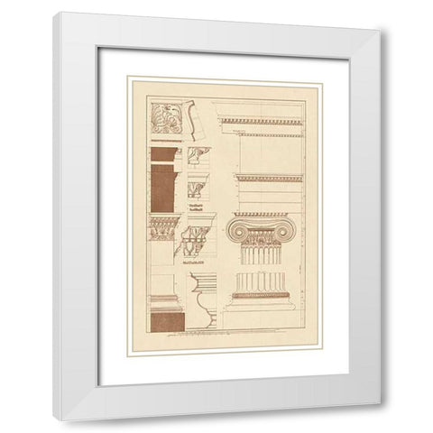 Details from the North Portico of the Erechtheum White Modern Wood Framed Art Print with Double Matting by Buhlmann, J.