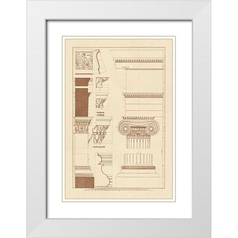Details from the North Portico of the Erechtheum White Modern Wood Framed Art Print with Double Matting by Buhlmann, J.