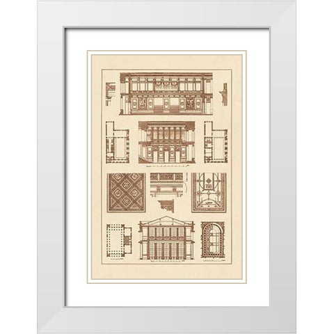 Halls with Galleries White Modern Wood Framed Art Print with Double Matting by Buhlmann, J.