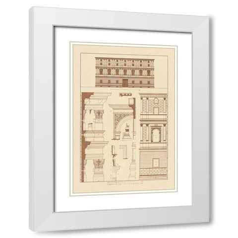 Palazzo Giraud at Rome White Modern Wood Framed Art Print with Double Matting by Buhlmann, J.