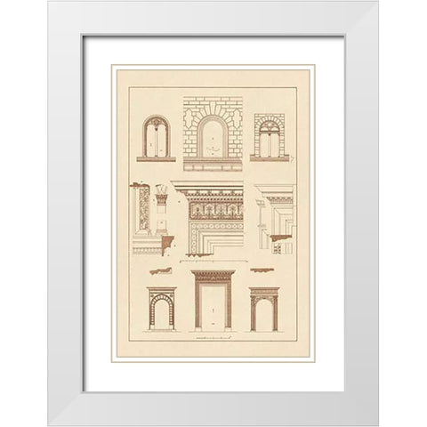 Windows and Doorways of the Renaissance White Modern Wood Framed Art Print with Double Matting by Buhlmann, J.