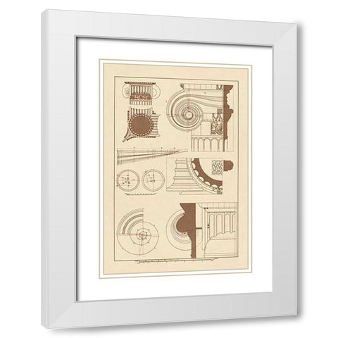 Capitals of the Erechtheum White Modern Wood Framed Art Print with Double Matting by Buhlmann, J.
