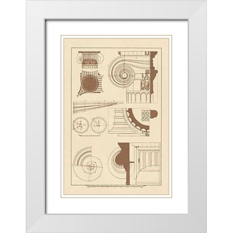 Capitals of the Erechtheum White Modern Wood Framed Art Print with Double Matting by Buhlmann, J.