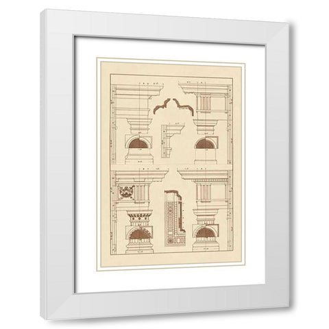Doric and Tuscan Orders White Modern Wood Framed Art Print with Double Matting by Buhlmann, J.