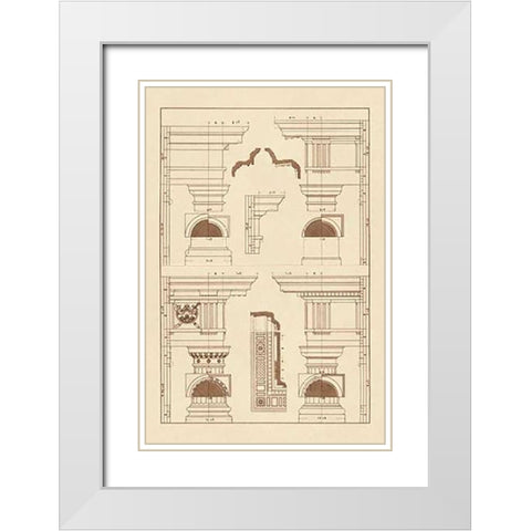 Doric and Tuscan Orders White Modern Wood Framed Art Print with Double Matting by Buhlmann, J.