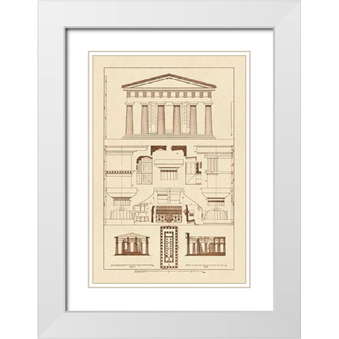 Temple of Vintageeidon at Paestum White Modern Wood Framed Art Print with Double Matting by Buhlmann, J.