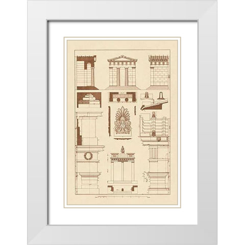 Temple of Diana, Monument of Thrasyllus White Modern Wood Framed Art Print with Double Matting by Buhlmann, J.