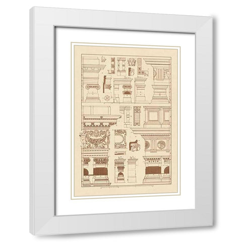 Details of Basilica at Vicenza and Library at Venice White Modern Wood Framed Art Print with Double Matting by Buhlmann, J.