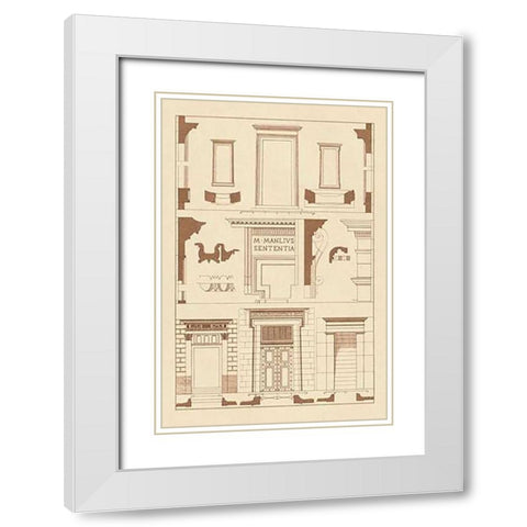 Doorways White Modern Wood Framed Art Print with Double Matting by Buhlmann, J.