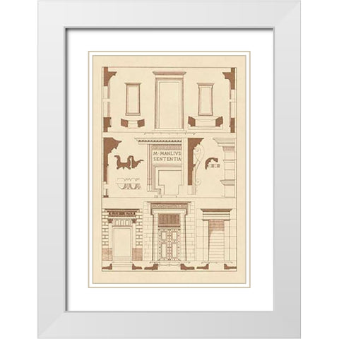 Doorways White Modern Wood Framed Art Print with Double Matting by Buhlmann, J.