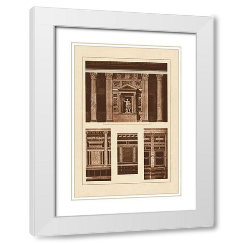Wall Facing with Marble White Modern Wood Framed Art Print with Double Matting by Buhlmann, J.