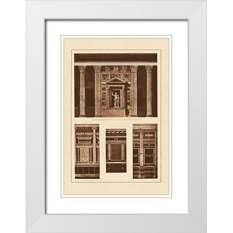 Wall Facing with Marble White Modern Wood Framed Art Print with Double Matting by Buhlmann, J.