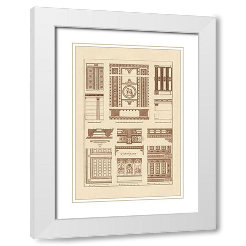 Ceilings with Visible Course of Beams White Modern Wood Framed Art Print with Double Matting by Buhlmann, J.