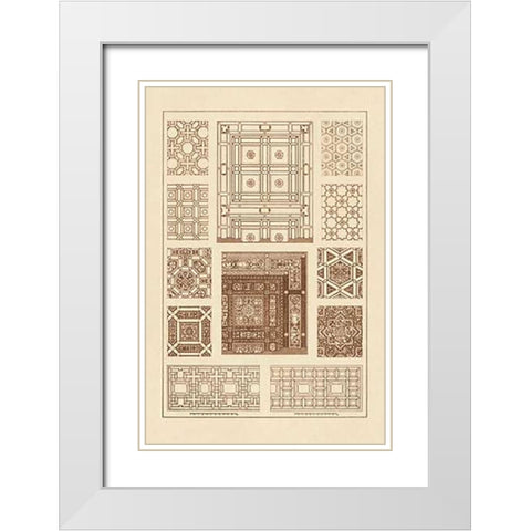 Ceilings with Bays and Mouldings White Modern Wood Framed Art Print with Double Matting by Buhlmann, J.