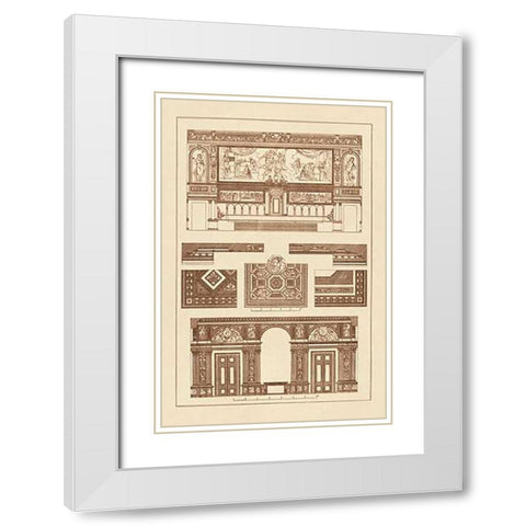 Decoration of Large Halls White Modern Wood Framed Art Print with Double Matting by Buhlmann, J.