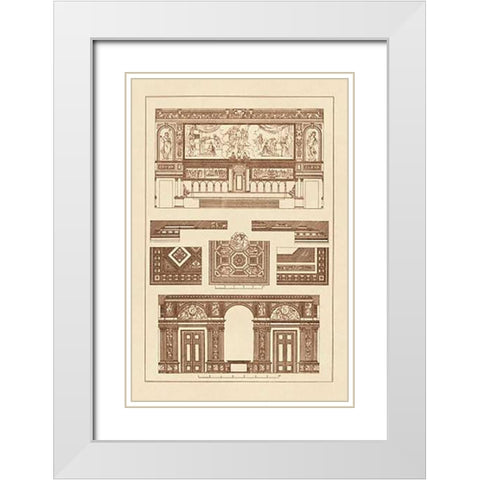 Decoration of Large Halls White Modern Wood Framed Art Print with Double Matting by Buhlmann, J.