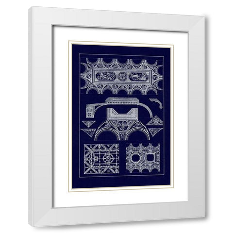 Coved Ceiling (Blueprint) White Modern Wood Framed Art Print with Double Matting by Buhlmann, J.