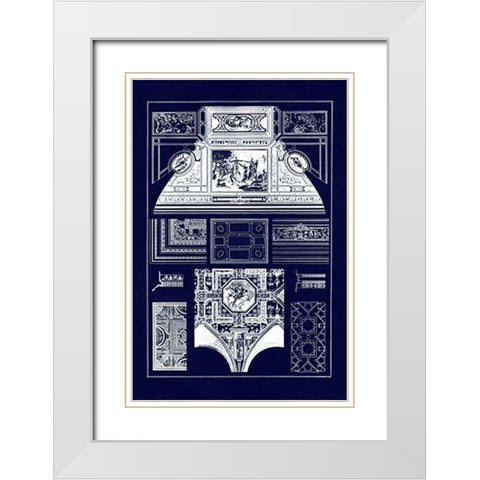 Cloister Vaults and Coved Ceilings (Blueprint) White Modern Wood Framed Art Print with Double Matting by Buhlmann, J.