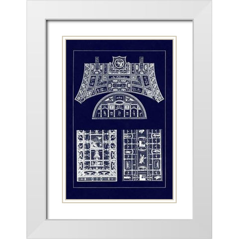 Decorative Painting in the Roman Vaults (Blueprint) White Modern Wood Framed Art Print with Double Matting by Buhlmann, J.