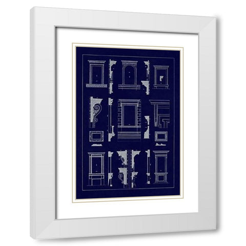 Widows of the Renaissance (Blueprint) White Modern Wood Framed Art Print with Double Matting by Buhlmann, J.