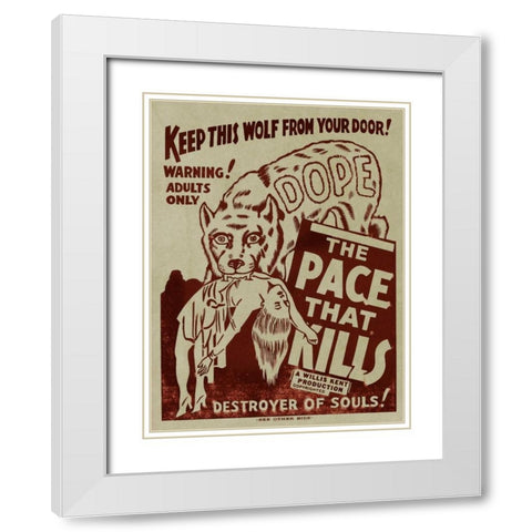 Vintage Vices: Dope: The Pace That Kills White Modern Wood Framed Art Print with Double Matting by Vintage Vices