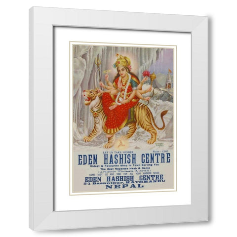 Vintage Vices: Eden Hashish Center White Modern Wood Framed Art Print with Double Matting by Vintage Vices