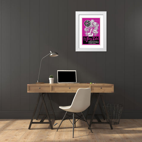 Vintage Vices: Alice in AcidLand White Modern Wood Framed Art Print with Double Matting by Vintage Vices