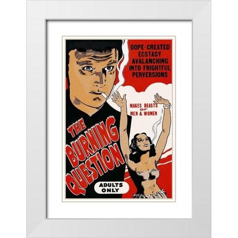 Vintage Vices: Bruning Question White Modern Wood Framed Art Print with Double Matting by Vintage Vices