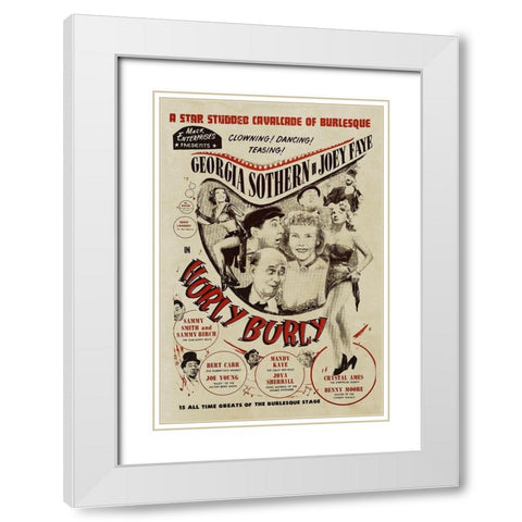 Vintage Vices: Hurly Burly White Modern Wood Framed Art Print with Double Matting by Vintage Vices