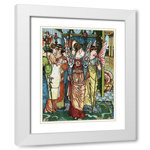 Hind in the Wood - The Baby White Modern Wood Framed Art Print with Double Matting by Crane, Walter