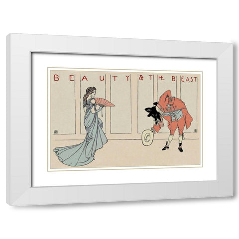 Beauty and the Beast - The Bow White Modern Wood Framed Art Print with Double Matting by Crane, Walter