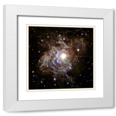 Cepheid Variable Star White Modern Wood Framed Art Print with Double Matting by NASA