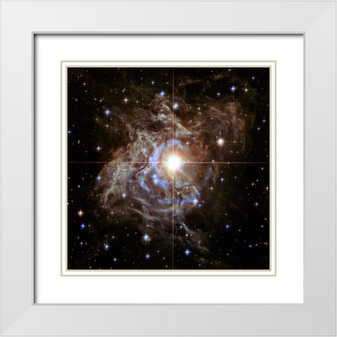 Cepheid Variable Star White Modern Wood Framed Art Print with Double Matting by NASA