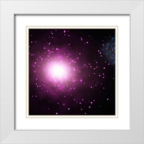 M60-UCD1 - Ultra-Compact Dwarf Galaxy White Modern Wood Framed Art Print with Double Matting by NASA