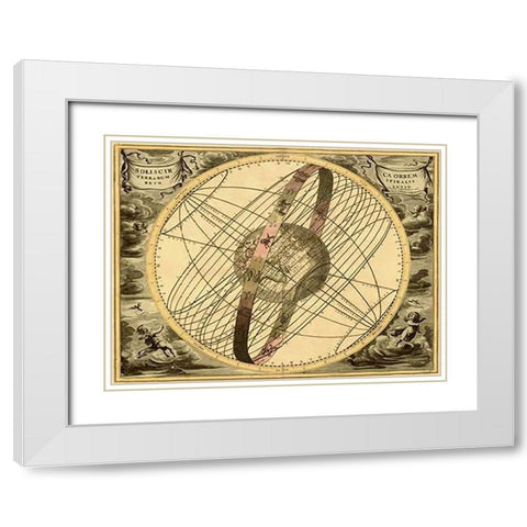 Maps of the Heavens: Solis Cir TerraMaps White Modern Wood Framed Art Print with Double Matting by Cellarius, Andreas
