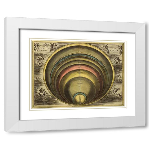 Maps of the Heavens: CorpMaps Coelestium White Modern Wood Framed Art Print with Double Matting by Cellarius, Andreas