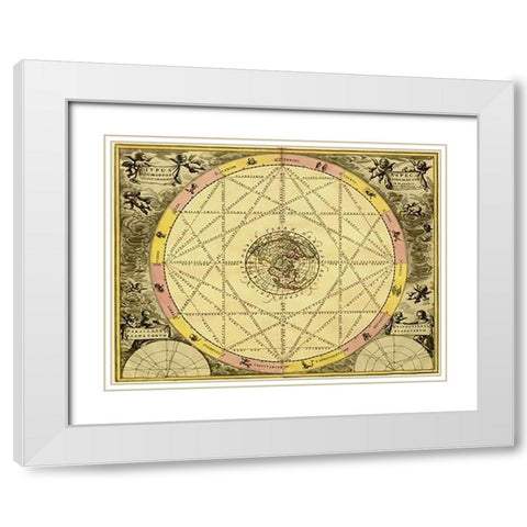 Maps of the Heavens: Typhus Aspec White Modern Wood Framed Art Print with Double Matting by Cellarius, Andreas