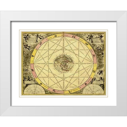 Maps of the Heavens: Typhus Aspec White Modern Wood Framed Art Print with Double Matting by Cellarius, Andreas