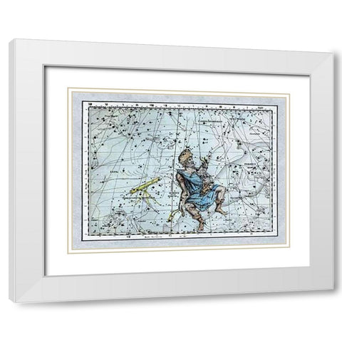 Maps of the Heavens: Auriga the Charioteer White Modern Wood Framed Art Print with Double Matting by Jamieson, Alexander