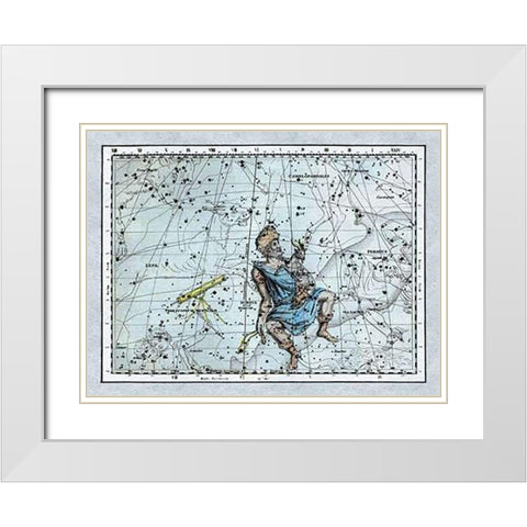 Maps of the Heavens: Auriga the Charioteer White Modern Wood Framed Art Print with Double Matting by Jamieson, Alexander