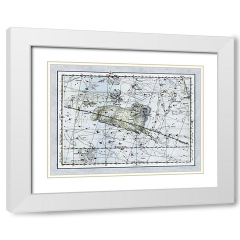 Maps of the Heavens: Aries the Ram White Modern Wood Framed Art Print with Double Matting by Jamieson, Alexander