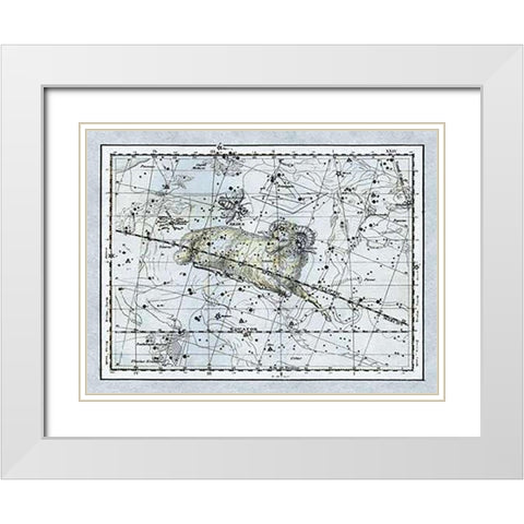 Maps of the Heavens: Aries the Ram White Modern Wood Framed Art Print with Double Matting by Jamieson, Alexander