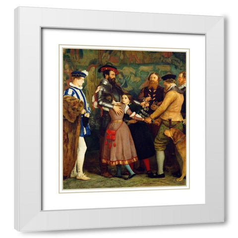 The Ransom White Modern Wood Framed Art Print with Double Matting by Millais, John Everett