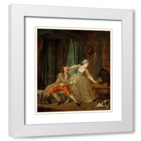 Before White Modern Wood Framed Art Print with Double Matting by Hogarth, William