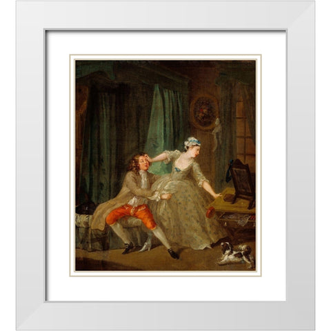 Before White Modern Wood Framed Art Print with Double Matting by Hogarth, William